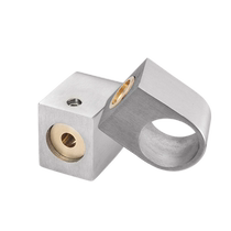 304 stainless steel pipe seat kitchen hanging rod nail-free base kitchen hanging rod accessories no punching left and right base 19MM