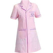 Beautician beauty salon dress embroidered with female skin management white coat doctor wear long sleeve short sleeve protective clothing