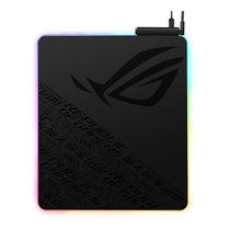 ROG Flame War Armor Mouse Pad RGB Breathing Light Hard Gaming Mouse Pad Qi Wireless Charging Luminous Gaming Desk Pad