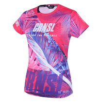 Corian Korean badminton suit womens breathable quick-drying short-sleeved fashion suit slim and comfortable sportswear