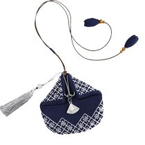 Sashiko embroidery diy coin purse bag sewing fabric handmade creative gift rice ball mouth gold embroidery material bag