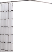 Pick and choose bathroom bathroom set 304 stainless steel L-shaped curved shower curtain rod shower curtain metal ring