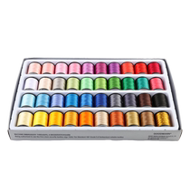 Brother brand 40-color embroidery thread set. Other brands can also be used and can be purchased individually.