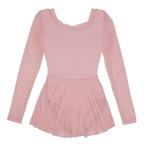 Kashiwawu childrens ballet dance mesh long-sleeved one-piece skirt practice clothing body suit 119241037