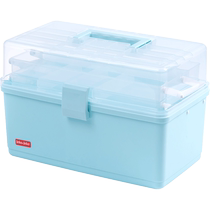 Fine art storage box Multi-function three-layer picture box portable elementary school students paint stationery items paintbrush tool finishing