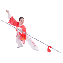 Long gun red tassel gun white wax rod overlord gun martial arts gun horse gun stainless steel red cherry gun head spear too big gun