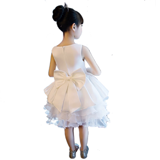 Autumn tutu white birthday catwalk children's dress