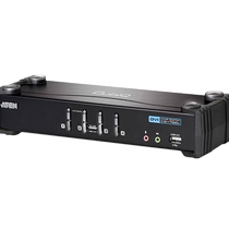 ATEN CS1764A USB keyboard and mouse 4-port DVI usb extender KVM switch supports peripheral audio