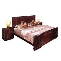 Bright and fresh Chinese style classical antique mahogany furniture rosewood rosewood solid wood large bed wardrobe bedroom suite