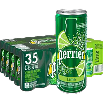 (Autonome) Perrier importé de France saveur citron vert en conserve 250ML*35 canettes deau purifiée pétillante