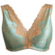 Post-operative lace embroidery deep v prosthetic bra