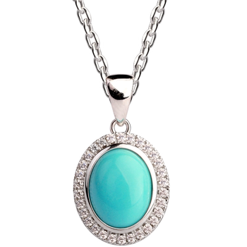 Natural high porcelain high blue american turquoise pendant