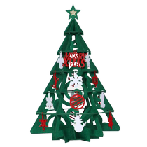 Christmas handmade DIY gifts desktop small ornaments kindergarten children creative decoration three-dimensional Christmas tree