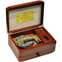 22-tone Japanese sankyo retro disc turntable music box wooden music box creative birthday gift for girl