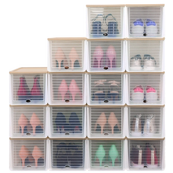 Dust-Proof Transparent Shoe Box Shoe Storage Combination Drawer-Type Shoe Storage Box High-Heeled Shoe Storage Box Thickened Shoe Box