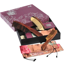 Tan Carpenter Comb Set Gift Box Harmony and Perfect Personal Cleaning Care Creative Gift Comb for Relatives and Friends