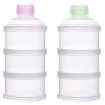 Baby milk powder box for take-out portable small large-capacity sealed can dual-use three-layer compartment