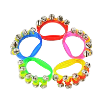 Orff musical instrument baby kindergarten string bell plastic hand bell 10 bell rattle childrens music toy percussion instrument
