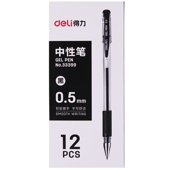 Deli gel pen 0.5 business bullet water-based pen