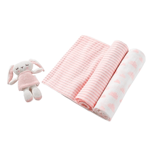 GB good baby baby wrapped towel newborn swaddle towel multi-functional cotton gauze baby hugged gift box