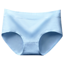 Cotton underwear womens pure cotton mid-waist pure cotton solid color cotton fabric large size seamless high waist womens briefs