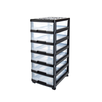 Bureau de bureau Boîte de fichier contenant armoire Drawer Multilayer Rack Finishing Box Plastique Locker Home Theorizer