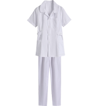 Nurse uniform doctor split suit small round doll collar overalls dental and oral clinic short-sleeved white coat