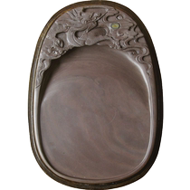 Liupintang Duan Inkstone 7-inch inkstone pockmark pit inkstone practical single inkstone for students with wooden box pen ink paper inkstone