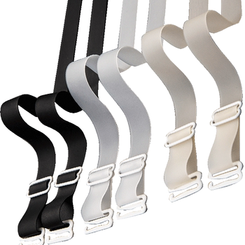 6 ຄູ່ຂອງ matte widened adjustable anti-slip ສາຍບ່າໂປ່ງໃສ