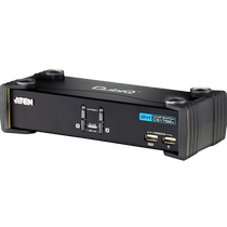 ATEN macro positive CS1762A 2-mouth DVI KVM commutateur USB périphériques périphériques Convertisseur Audio usb