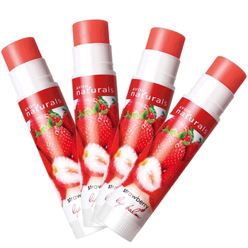 Avon strawberry lipstick yingze light color strawberry lip balm 4g*4 only moisturizing light color moisturizing lip protector for men and women