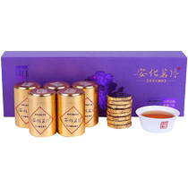 Hunan tea alpine material black tea whiteshaxi authentic pry-free thin slices Anhua Ming slices Mingyuan gift box 240g