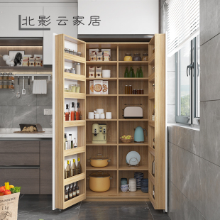 现代简约餐边柜一体靠墙橱柜