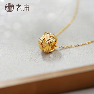 老庙 爱灵通足金套链