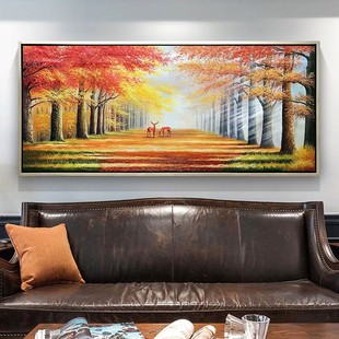油画装饰画挂画客厅欧式风景