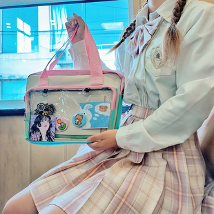 小野仙子日系原宿风透明徽章痛包少女