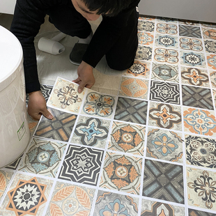 简易典 卫生间地板贴