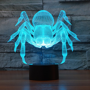 傲可立3d立体蜘蛛小夜灯