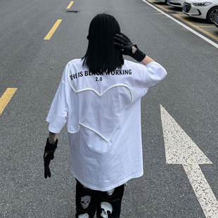 oversize美式复古高街上衣情侣