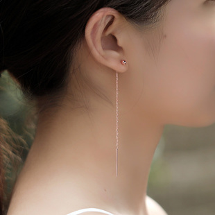 纯银耳线女999银耳环