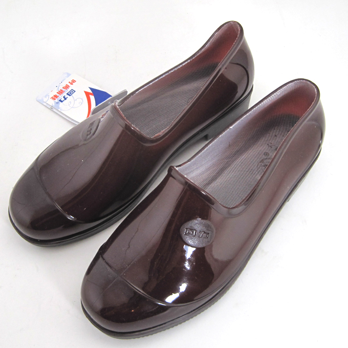 Thượng Hải kéo lại bảo hiểm lao động giày thời trang giày đi mưa của phụ nữ giày thấp mưa giày thạch nước giày đế giày không thấm nước - Rainshoes dép nhựa chống nước