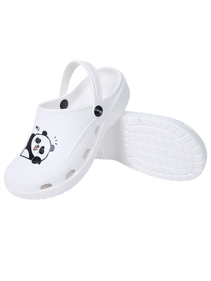 Nam Âu Cá In Họa Tiết Hoạt Hình Dép Phòng Điều Hành Áo Khoác Ngoài Nữ Đế Dày Bao Đầu Giày Croc Giày Chống Trơn Trượt bác Sĩ Làm Việc Giày dép bệnh viện phòng khám 