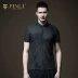 Sản phẩm PINLI mùa hè mới cho nam thân hình mảnh mai sọc ngắn tay POLO áo sơ mi nam B182312491 - Polo áo polo nam đẹp Polo