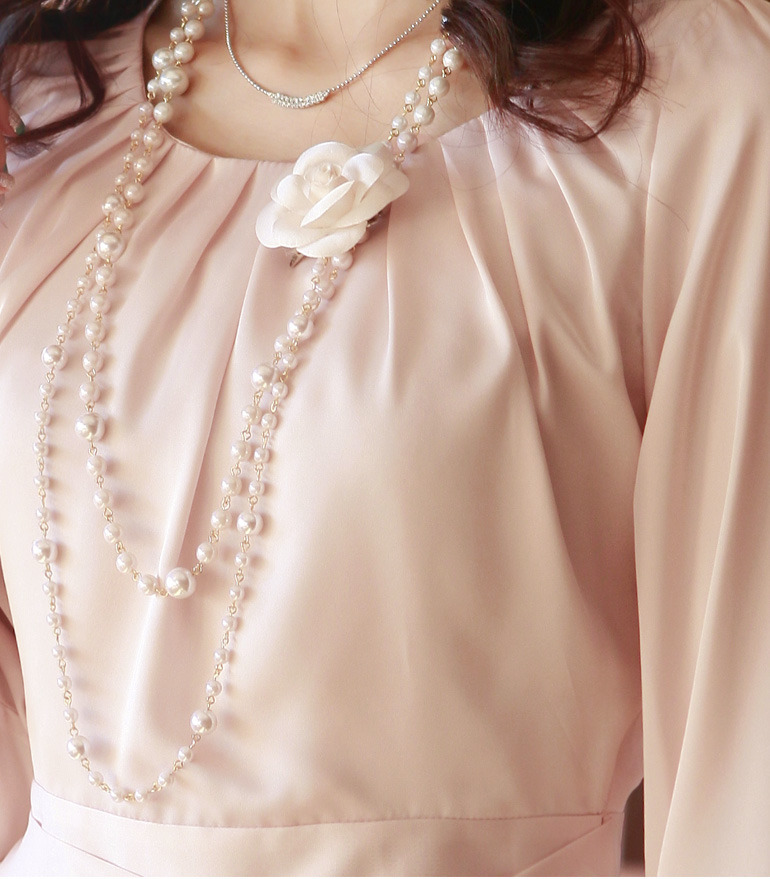 Đầm xuân hè 2018 nữ mới phiên bản Hàn Quốc của các quý cô tay áo phồng tay dài áo voan satin - Áo sơ mi dài tay áo sơ mi nữ dài tay công sở