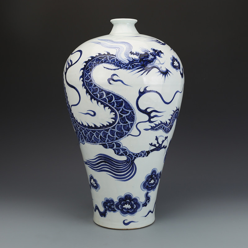 元青花龙纹梅瓶怎么翻译_元青花龙纹梅瓶英文用法_元青花龙纹梅瓶英语