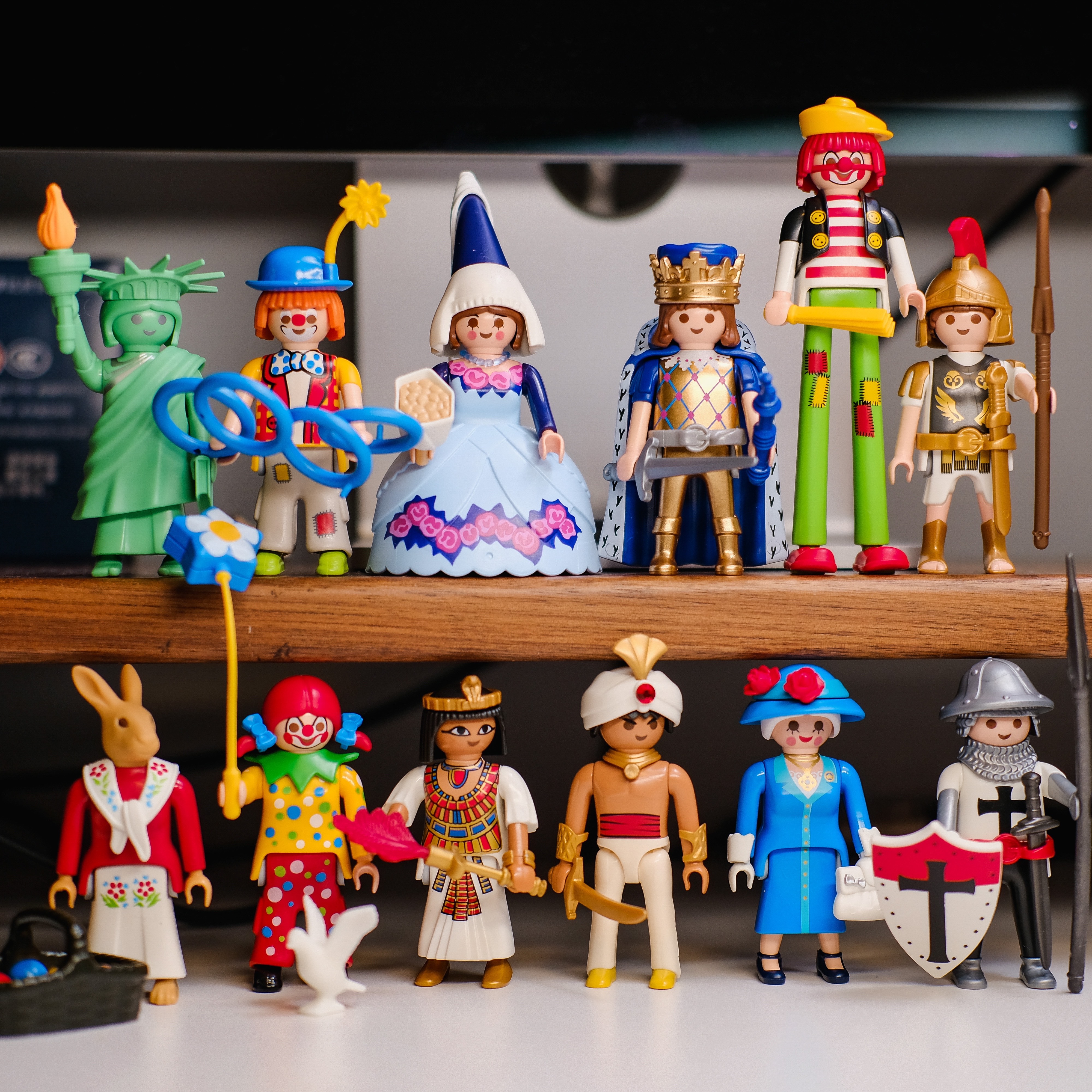 playmobil摩比世界70298明盒人偶71034宇航员飞行员双辫小丑女神