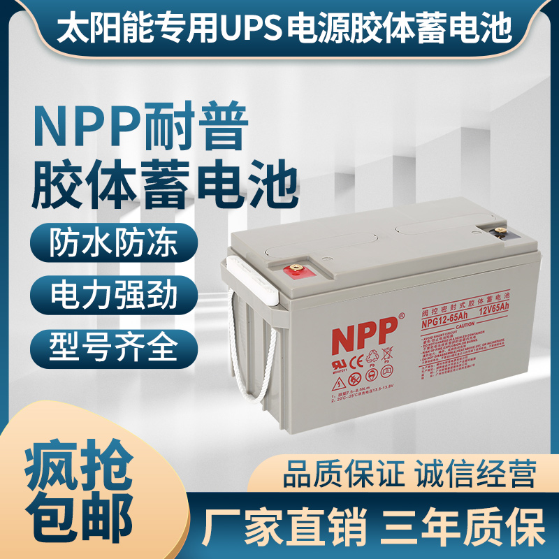 耐普ups电源太阳可以够够胶体蓄电池铅酸蓄电池12v100a大容量房车储电瓶