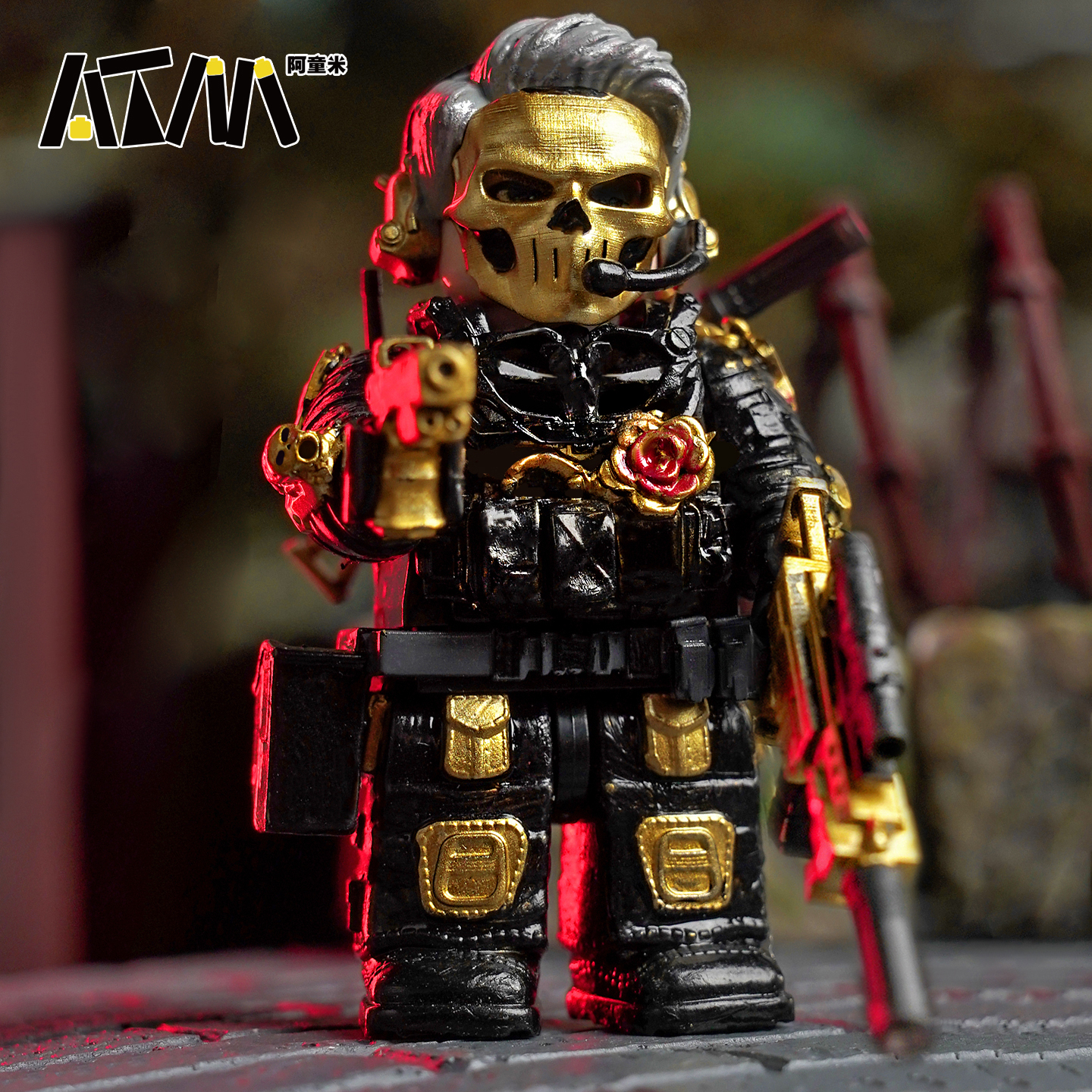 三角洲活动威龙手办大红狼蚀金玫瑰人偶周边模型乐高人仔积木玩具