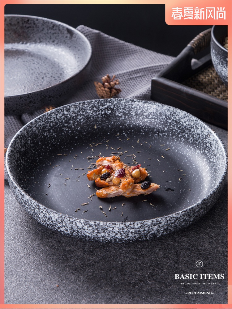 Japanese ceramics tableware soup bowl shallow bowl bowl of boiled fish pickled fish basin small never dish soup basin big soup plate deep plate