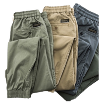 Overalls mens casual pants leggings nine-point pants sports pants fat men outdoor plus size plus size autumn spring winter